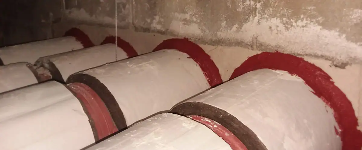 Construction joint and through-penetration firestopping solutions for industrial pipes