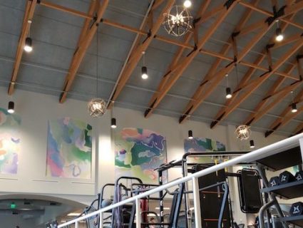 Cementitious Wood Fiber Roof Deck Systems – tectum gym – 500×375 Cementitious Wood Fiber Roof Decks - Tectum Install 1 - 1600x500